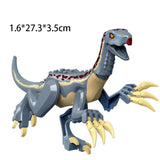 Load image into Gallery viewer, 12&quot; Dinosaur Jurassic Theme DIY Action Figures Building Blocks Toy Playsets Blue Therinosaurus