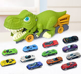 Load image into Gallery viewer, Dinosaur Devouring Truck with 12 Alloy Cars TRex Inertial Car Toy Gift for Kids 1 Pc