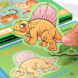 Load image into Gallery viewer, 40 Pcs Cartoon Dinosaur 3D Magnetic Puzzles Book Preschool Educational Toy