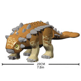Load image into Gallery viewer, 12&quot; Dinosaur Jurassic Theme DIY Action Figures Building Blocks Toy Playsets Brown Ankylosaurus / 19.7*6cm
