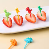 Load image into Gallery viewer, 6 Pcs Cartoon Dinosaur Fork for Food Fruit Picks Snack Desserts Party Supply 6 Pcs