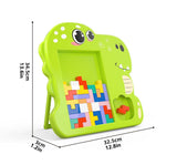 Load image into Gallery viewer, Wooden Dinosaur Tetris Board Game with Building Blocks Educational Puzzle Toy