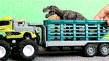 Load image into Gallery viewer, Dinosaur Toys Set Truck Carrier Trailer Animal Tractor Four-drive Alloy Trailer