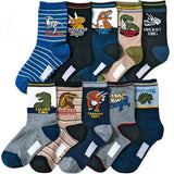 Load image into Gallery viewer, 10PCS Set of Various Types Cute Dinosaur Cartoon Knitting Cotton Socks D / S