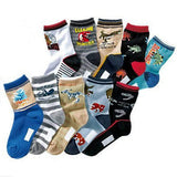 Load image into Gallery viewer, 10PCS Set of Various Types Cute Dinosaur Cartoon Knitting Cotton Socks H / S