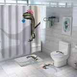 Load image into Gallery viewer, 3D Dinosaur Bathroom Decor Stall Curtain Lightproof Shower Curtain and Carpet Set