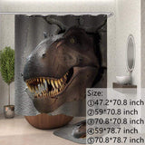 Load image into Gallery viewer, 3D Dinosaur Lively Shower Curtain Bathroom Decor No Smell 01 / 47.2*70.8 inch