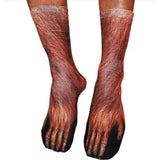 Load image into Gallery viewer, 3D Printing Funny Animal Foot Hoof Paws Elastic Long Socks Orangutan / Children