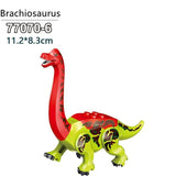Load image into Gallery viewer, 5‘’ Mini Dinosaur Jurassic Theme DIY Action Figures Building Blocks Toy Playsets Brachiosaurus / Red