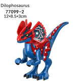 Load image into Gallery viewer, 5‘’ Mini Dinosaur Jurassic Theme DIY Action Figures Building Blocks Toy Playsets Dilophosaurus / Blue