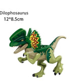 Load image into Gallery viewer, 5‘’ Mini Dinosaur Jurassic Theme DIY Action Figures Building Blocks Toy Playsets Dilophosaurus / Dark Green
