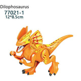 Load image into Gallery viewer, 5‘’ Mini Dinosaur Jurassic Theme DIY Action Figures Building Blocks Toy Playsets Dilophosaurus / Orange