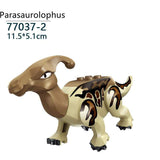Load image into Gallery viewer, 5‘’ Mini Dinosaur Jurassic Theme DIY Action Figures Building Blocks Toy Playsets Parasaurolophus / Gray