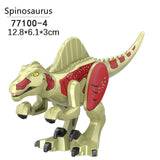 Load image into Gallery viewer, 5‘’ Mini Dinosaur Jurassic Theme DIY Action Figures Building Blocks Toy Playsets Spinosaurus / Gray