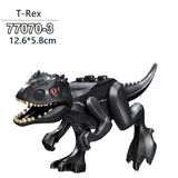 Load image into Gallery viewer, 5‘’ Mini Dinosaur Jurassic Theme DIY Action Figures Building Blocks Toy Playsets T-Rex / Black
