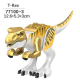 Load image into Gallery viewer, 5‘’ Mini Dinosaur Jurassic Theme DIY Action Figures Building Blocks Toy Playsets T-Rex / Golden
