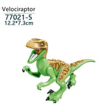 Load image into Gallery viewer, 5‘’ Mini Dinosaur Jurassic Theme DIY Action Figures Building Blocks Toy Playsets Velociraptor / Light Green