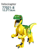 Load image into Gallery viewer, 5‘’ Mini Dinosaur Jurassic Theme DIY Action Figures Building Blocks Toy Playsets Velociraptor / Yellow