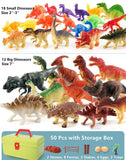 Load image into Gallery viewer, 50 Pcs 44 Pcs 7&#39;&#39; 4&#39;&#39;Realistic Plastic Dinosaur Figure Toys Playset Full Pack 50 Pcs (30 Dinosaurs)