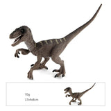 Load image into Gallery viewer, 7‘’ Realistic Velociraptor Dinosaur Solid Figure Model Toy Decor with Movable Jaw and Arm Brown