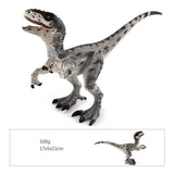 Load image into Gallery viewer, 7‘’ Realistic Velociraptor Dinosaur Solid Figure Model Toy Decor with Movable Jaw and Arm Gray