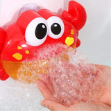 Load image into Gallery viewer, Automatic Electric Bathtub Dinosaur Bubble Blower Machine Bubble Making Toy with Music Red / Crab