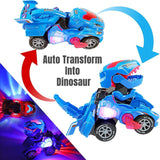 Load image into Gallery viewer, Automatic Electric Dinosaur Transforming Car Truck with Music and LED Light Transform Car Toy Gift for Kids Boys Girls