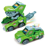Load image into Gallery viewer, Automatic Electric Dinosaur Transforming Car Truck with Music and LED Light Transform Car Toy Gift for Kids Boys Girls Green / Truck