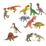 Load image into Gallery viewer, Different Types of Dinosaurs with Sound T Rex Triceratops Stegosaurus Model Toy for Kids 12 pcs
