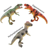 Load image into Gallery viewer, Different Types of Dinosaurs with Sound T Rex Triceratops Stegosaurus Model Toy for Kids 3 pcs-A