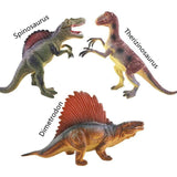 Load image into Gallery viewer, Different Types of Dinosaurs with Sound T Rex Triceratops Stegosaurus Model Toy for Kids 3 pcs-D