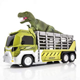 Load image into Gallery viewer, Dinosaur Capture Storage Carrier Alloy Metal Truck Vehicle Car Toy Set with Light and Sound Light Green / T-Rex