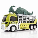 Load image into Gallery viewer, Dinosaur Capture Storage Carrier Alloy Metal Truck Vehicle Toy Set with Light and Sound Light Green / Parasaurolophus