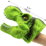 Load image into Gallery viewer, Dinosaur Hand Puppet T Rex Triceratops Head Model Halloween Cosplay Toys Green T ReX