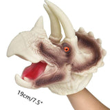 Load image into Gallery viewer, Dinosaur Hand Puppet T Rex Triceratops Head Model Halloween Cosplay Toys Triceratops