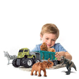 Load image into Gallery viewer, Dinosaur Toys Set Truck Carrier Trailer Animal Tractor Four-drive Alloy Trailer