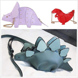 Load image into Gallery viewer, Fashion Stegosaurus Bag Dinosaur Shape Shoulder Bag PU Leather Rivet Purses Handbag Blue Stegosaurus+Red T Rex+Purple Triceratops(Save $10