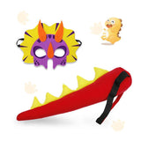 Load image into Gallery viewer, Kids Dinosaur Tail Mask Set Tyrannosaurus T-rex Halloween Costume Performance Props Triceratops