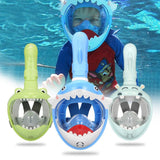 Load image into Gallery viewer, Kids Full Face Snorkel Mask Dinosaur Shark Hippo Snorkeling Equipment