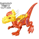 Load image into Gallery viewer, 5‘’ Mini Dinosaur Jurassic Theme DIY Action Figures Building Blocks Toy Playsets Stygimoloch / Red