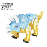 Load image into Gallery viewer, 5‘’ Mini Dinosaur Jurassic Theme DIY Action Figures Building Blocks Toy Playsets Triceratops / Yellow