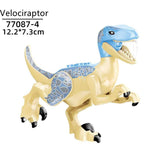 Load image into Gallery viewer, 5‘’ Mini Dinosaur Jurassic Theme DIY Action Figures Building Blocks Toy Playsets Velociraptor / Beige