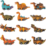 Load image into Gallery viewer, Mini Dinosaur Toy Pull Back Cars Dino Toy Cars for Boys Girls 3-6 Years Old 12 Pcs Dino Car-C+D