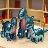 Load image into Gallery viewer, Sequin Stuffed Plush Sparkle Dinosaur Brachiosaurus Toy with Reversible Glitter