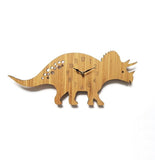 Load image into Gallery viewer, Wood Wall Clock Dinosaur T Rex Triceratops Quartz Clock Decoration for Kids Room Wood Triceratops