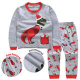 Load image into Gallery viewer, 2-7 Years Old Kids Dinosaur Pajamas Set Christmas Theme Printed Soft Sleepwear Holiday Pjs