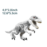 Load image into Gallery viewer, 5&quot; Mini Dinosaur Jurassic Theme DIY Action Figures Building Blocks Toy Playsets White01 T-Rex / T-Rex