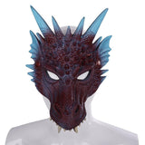 Load image into Gallery viewer, 3D PU Dinosaur Dragon Mask Halloween Party Props Costumes Decoration Blue-purple