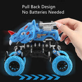 Load image into Gallery viewer, Stunt Dinosaur 4-Wheel Drive Off-road Vehicle Pull Back Car Toys Truck Gifts for Kids