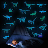 Load image into Gallery viewer, Glow in the Dark Dinosaur Luminous Wall Sticker Self Adhesive Sticker Decoration for Kids Bedroom Blue